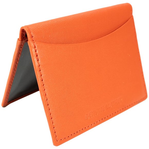 Men Genuine Leather Credit Card Case, ID Window Slim ID Holder - Picture 7 of 8
